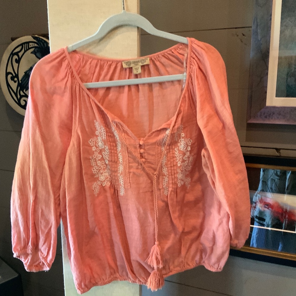 Vintage America peasant style 100% cotton top